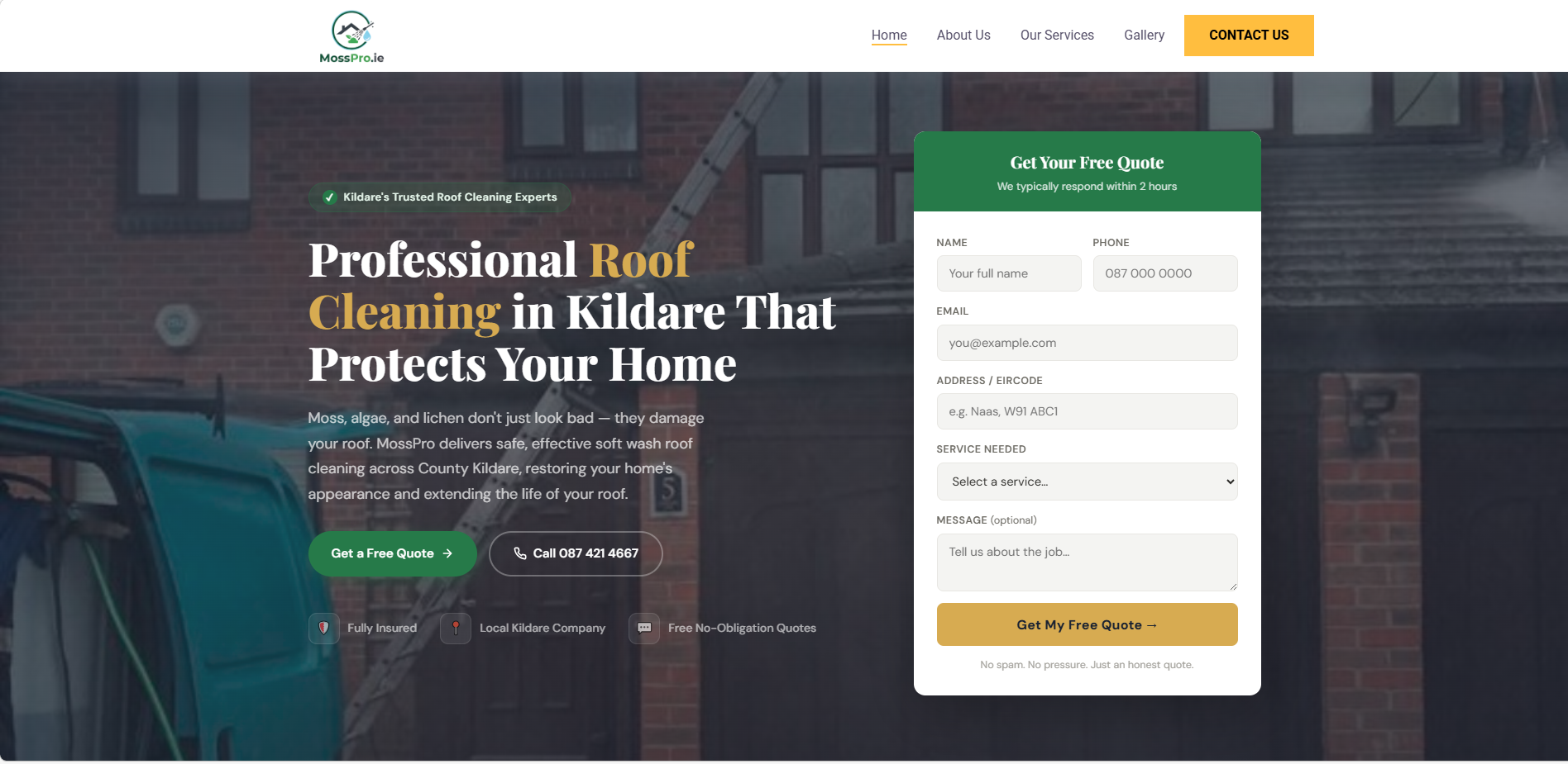MossPro website screenshot